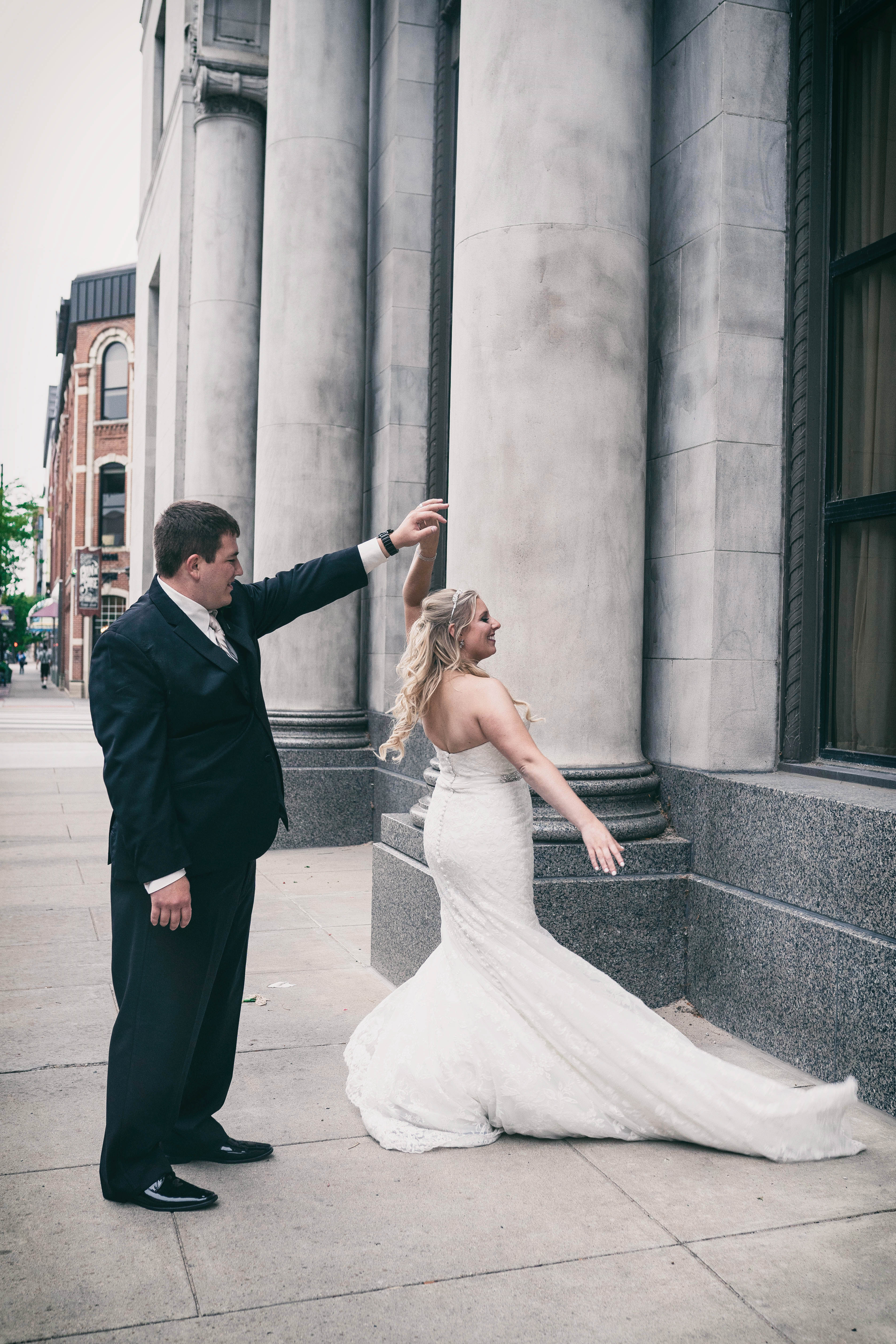bride twirling