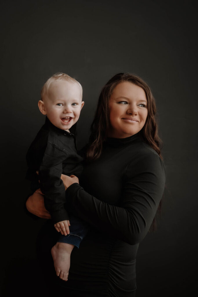 studio mom son portrait
