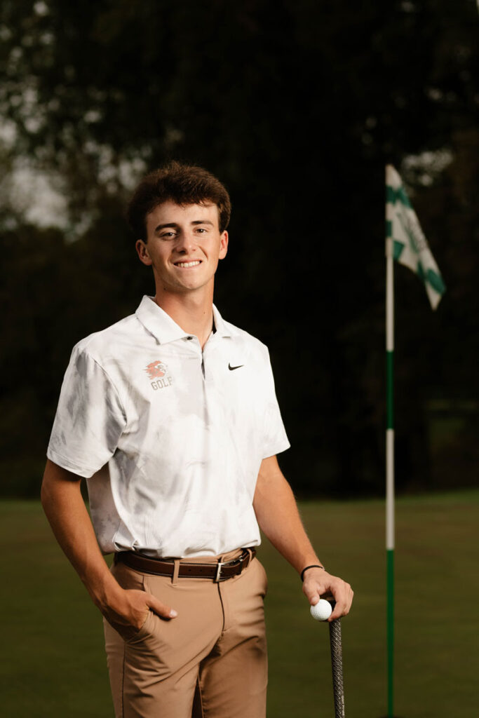 high school senior golfing